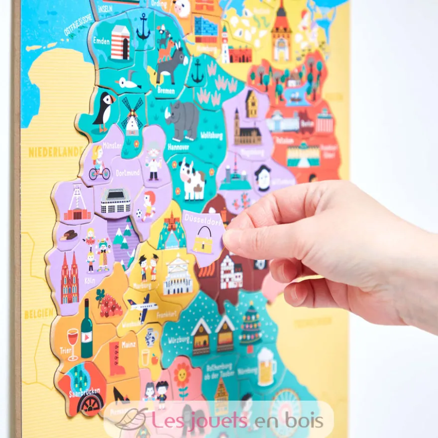 Puzzle carte d'Allemagne magnétique - Janod