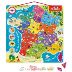 Puzzle carte de France magnétique - Janod