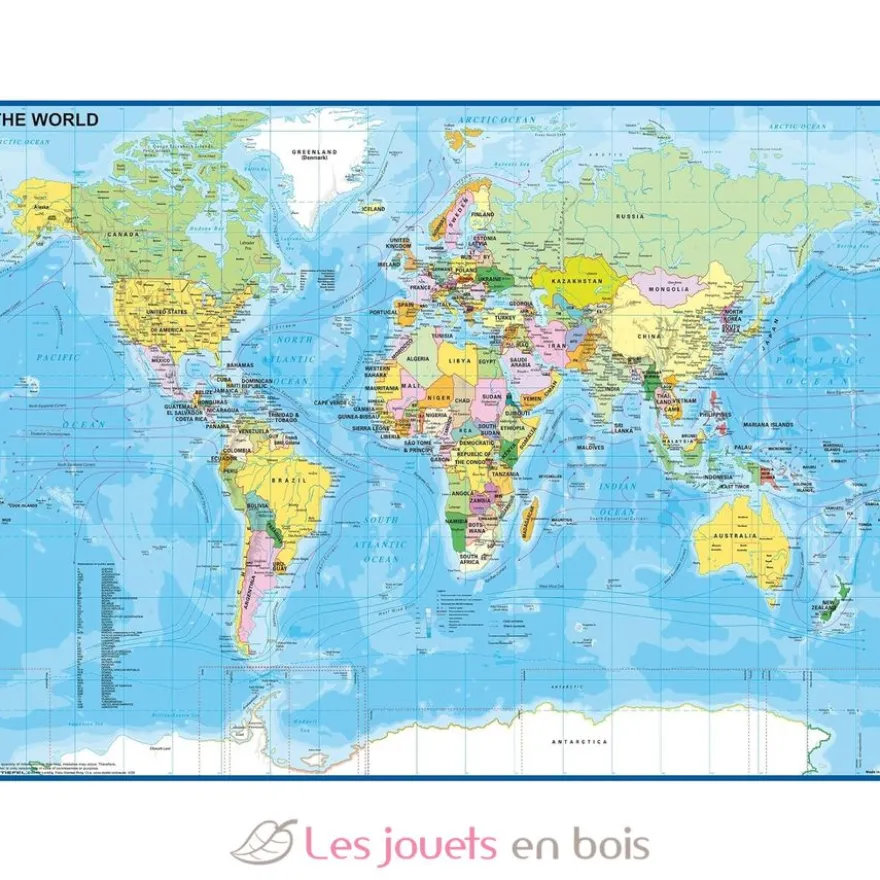 Puzzle Carte du monde 200 pcs - Ravensburger