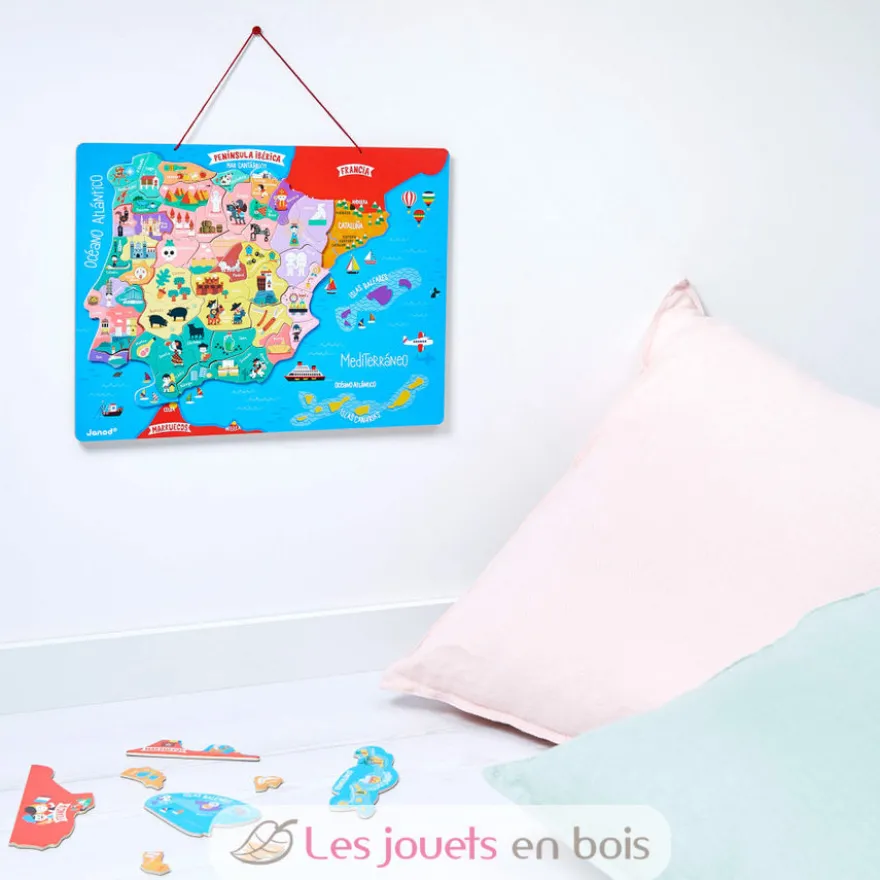 Puzzle carte Péninsule Ibérique magnétique - Janod