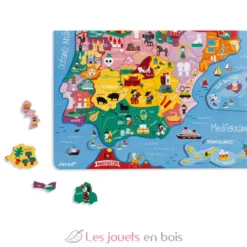 Puzzle carte Péninsule Ibérique magnétique - Janod