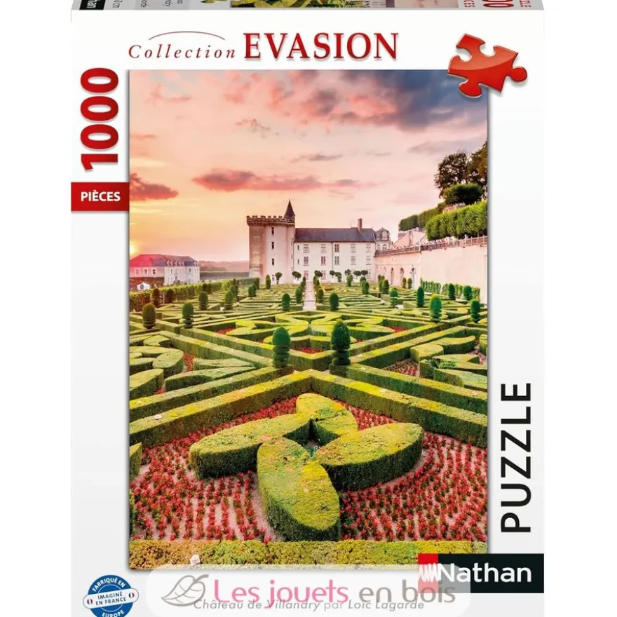 Puzzle Château de Villandry 1000 pcs - Nathan