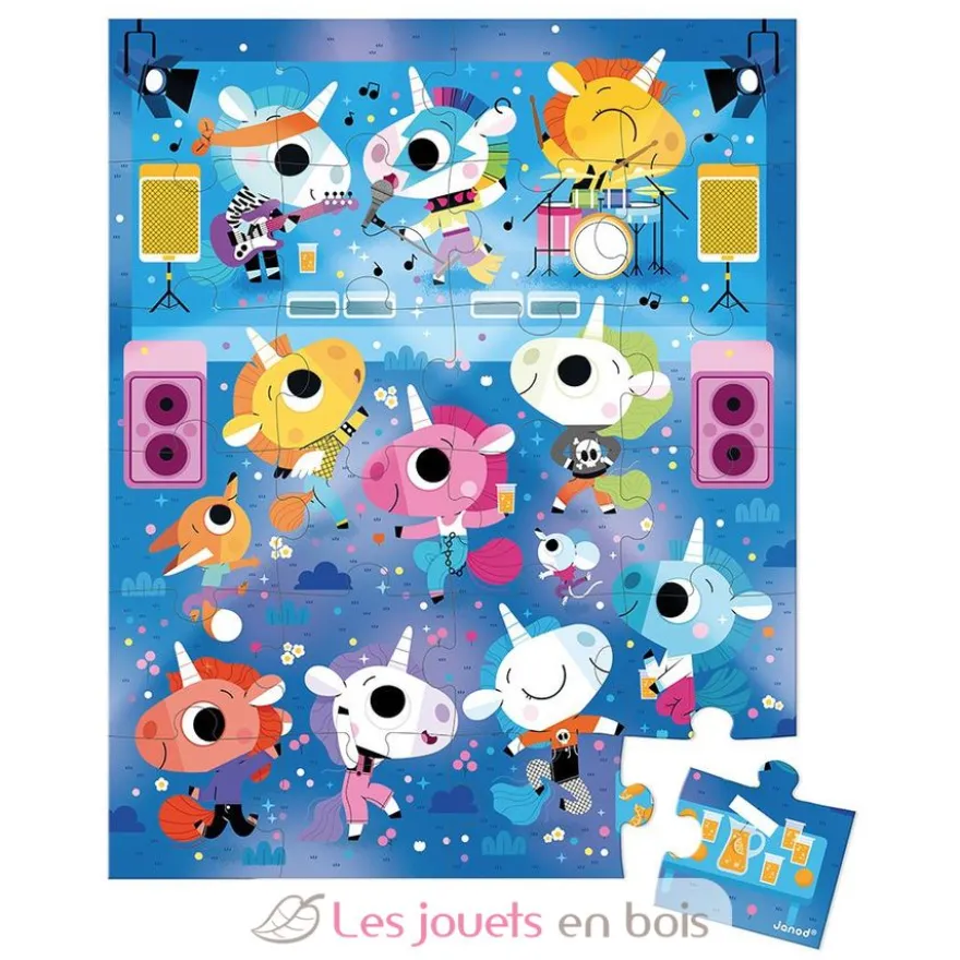 Puzzle Concert Rock Licornes 24 pcs - Janod