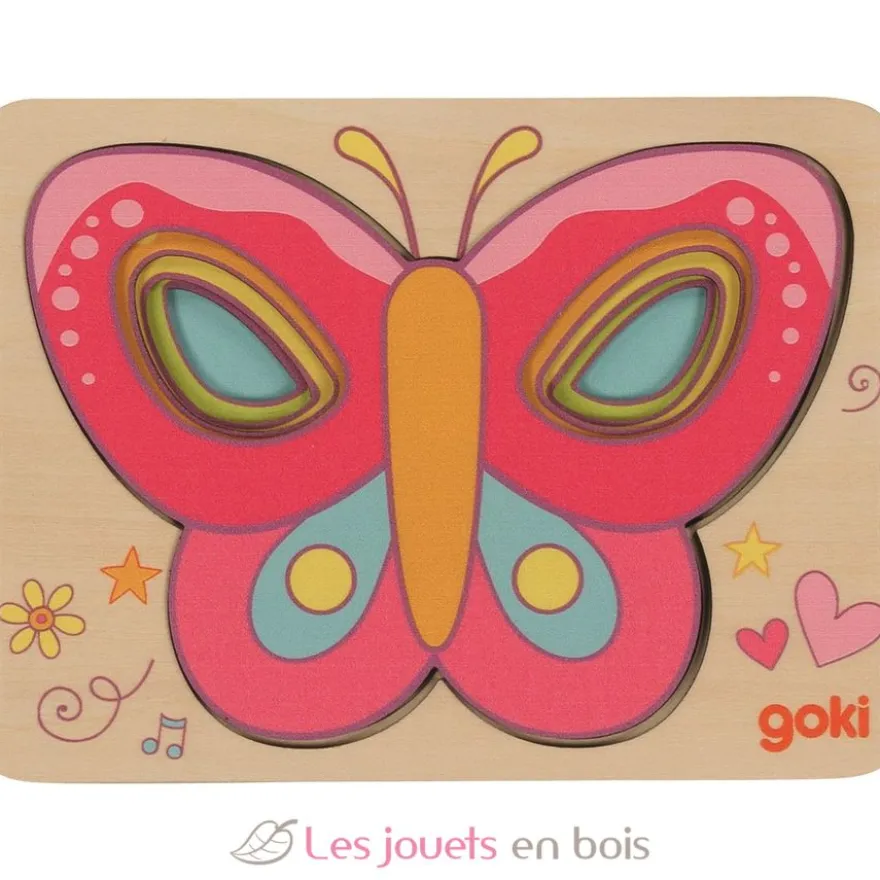 Puzzle à couches Papillon - Goki