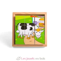 Puzzle cube Animaux - Bigjigs Toys