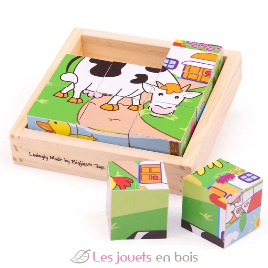 Puzzle cube Animaux - Bigjigs Toys