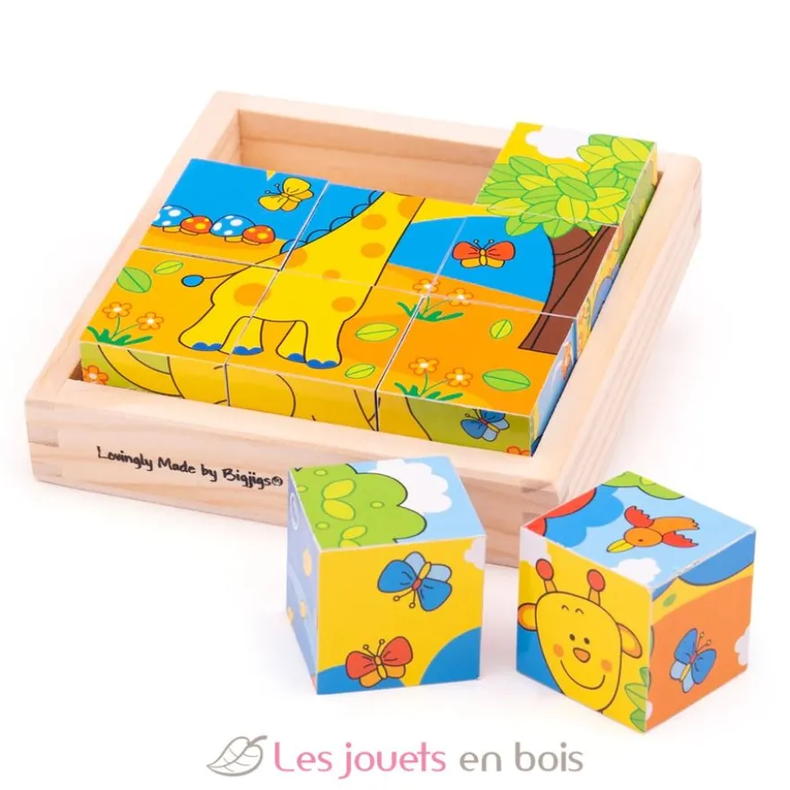 Puzzle cube Safari - Bigjigs Toys