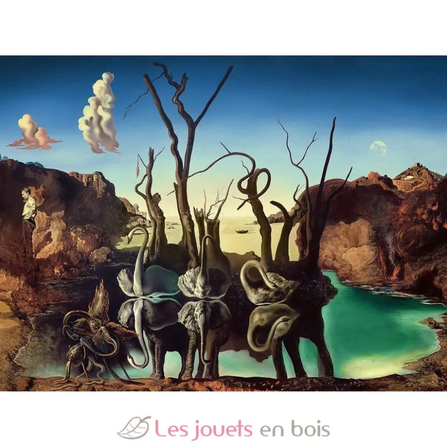 Puzzle Cygnes se reflétant en éléphants 1000 pcs - Ravensburger