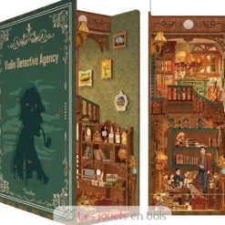 Puzzle 3D Agence de détectives Violin en bois - Book Nook - Tonecheer