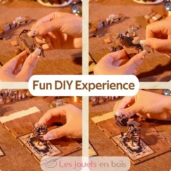 Puzzle 3D Agence de détectives Violin en bois - Book Nook - Tonecheer
