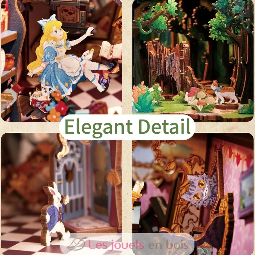 Puzzle 3D Alice au pays des merveilles - Book Nook - Tonecheer