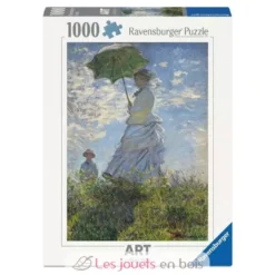 Puzzle d'art 1000 pièces - Femme à l'ombrelle Claude Monet - Ravensburger