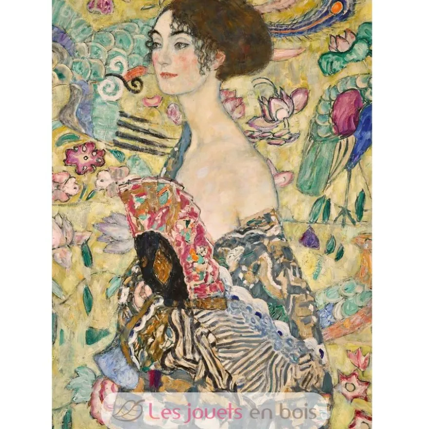 Puzzle d'art 1000 pièces - La dame à l’éventail Gustav Klimt - Ravensburger