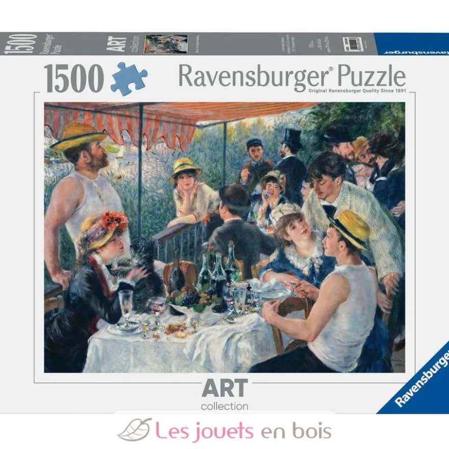 Puzzle d'art 1500 pièces - Le Déjeuner des Canotiers d'Auguste Renoir - Ravensburger