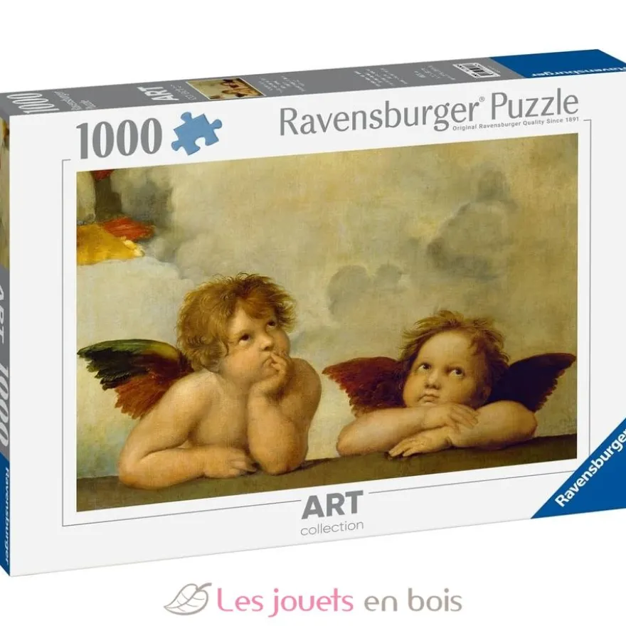 Puzzle d'art 1000 pièces - Putti, détail de la Madone Sixtine de Raphaël - Ravensburger