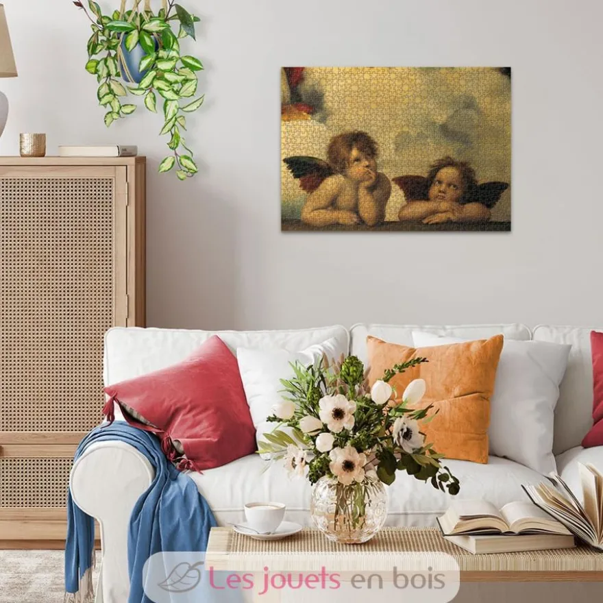 Puzzle d'art 1000 pièces - Putti, détail de la Madone Sixtine de Raphaël - Ravensburger