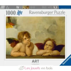 Puzzle d'art 1000 pièces - Putti, détail de la Madone Sixtine de Raphaël - Ravensburger