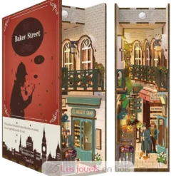 Puzzle 3D Baker Street en bois - Book Nook - Tonecheer