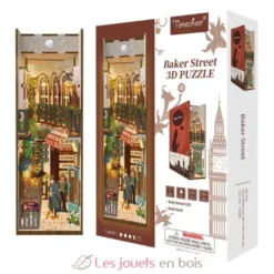 Puzzle 3D Baker Street en bois - Book Nook - Tonecheer