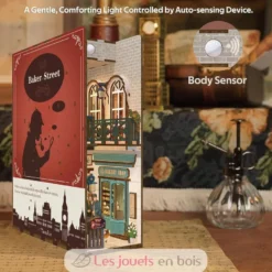Puzzle 3D Baker Street en bois - Book Nook - Tonecheer