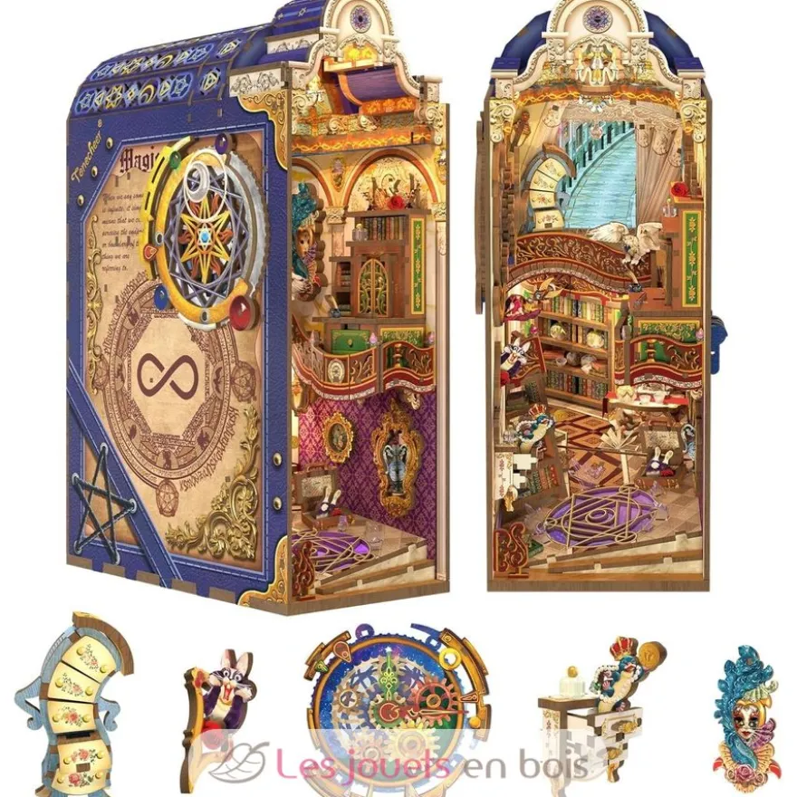 Puzzle 3D Bibliothèque magique en bois - Book Nook - Tonecheer