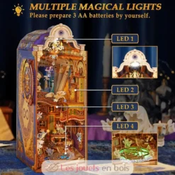 Puzzle 3D Bibliothèque magique en bois - Book Nook - Tonecheer