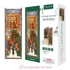 Puzzle 3D 84 Charing Cross Road en bois - Book Nook - Tonecheer
