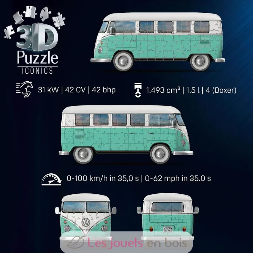 Puzzle 3D Combi T1 Volkswagen 162 pcs - Ravensburger