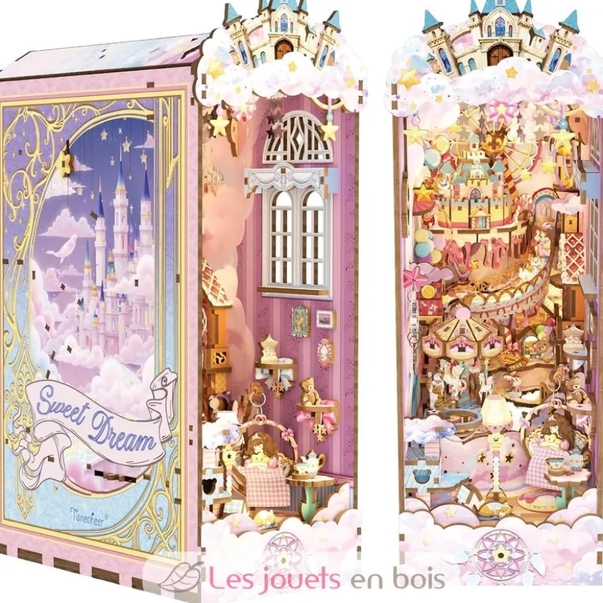 Puzzle 3D Doux rêve en bois - Book Nook - Tonecheer