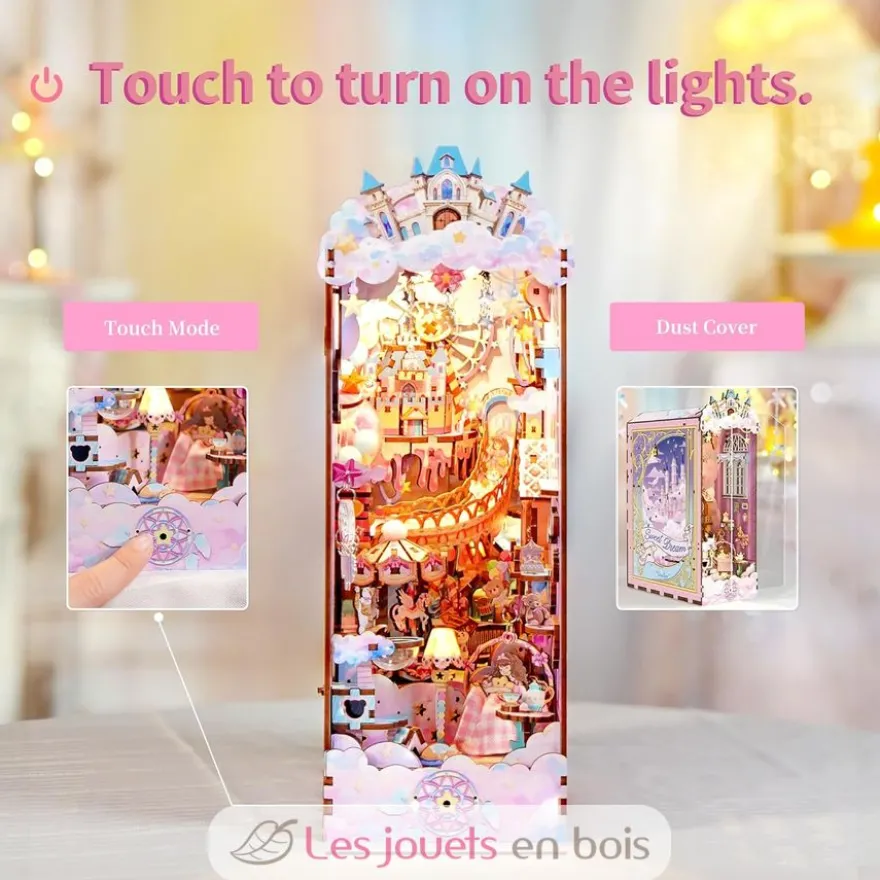 Puzzle 3D Doux rêve en bois - Book Nook - Tonecheer