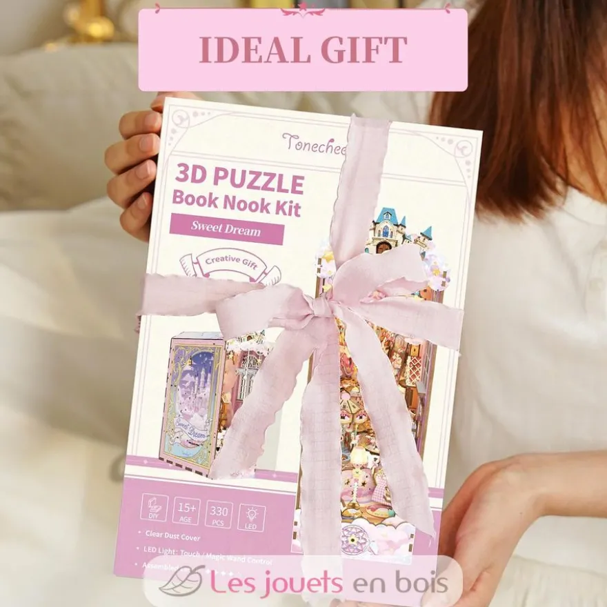 Puzzle 3D Doux rêve en bois - Book Nook - Tonecheer