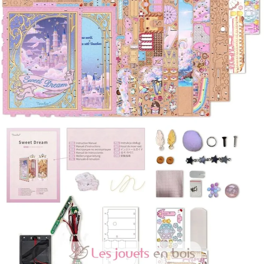 Puzzle 3D Doux rêve en bois - Book Nook - Tonecheer