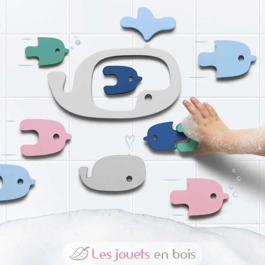 Puzzle de bain - Baleines - Quut