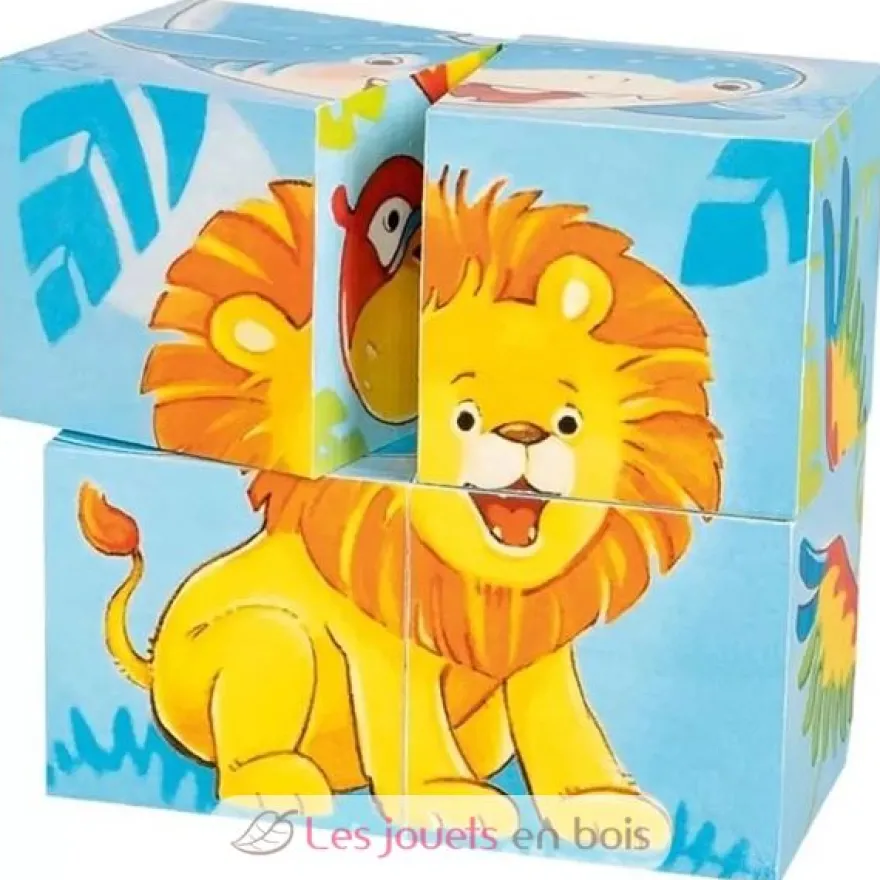 Puzzle de cubes Animaux sauvages - Goki