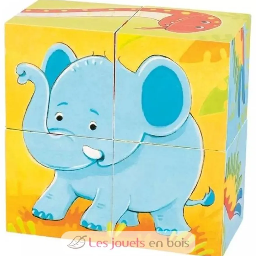 Puzzle de cubes Animaux sauvages - Goki