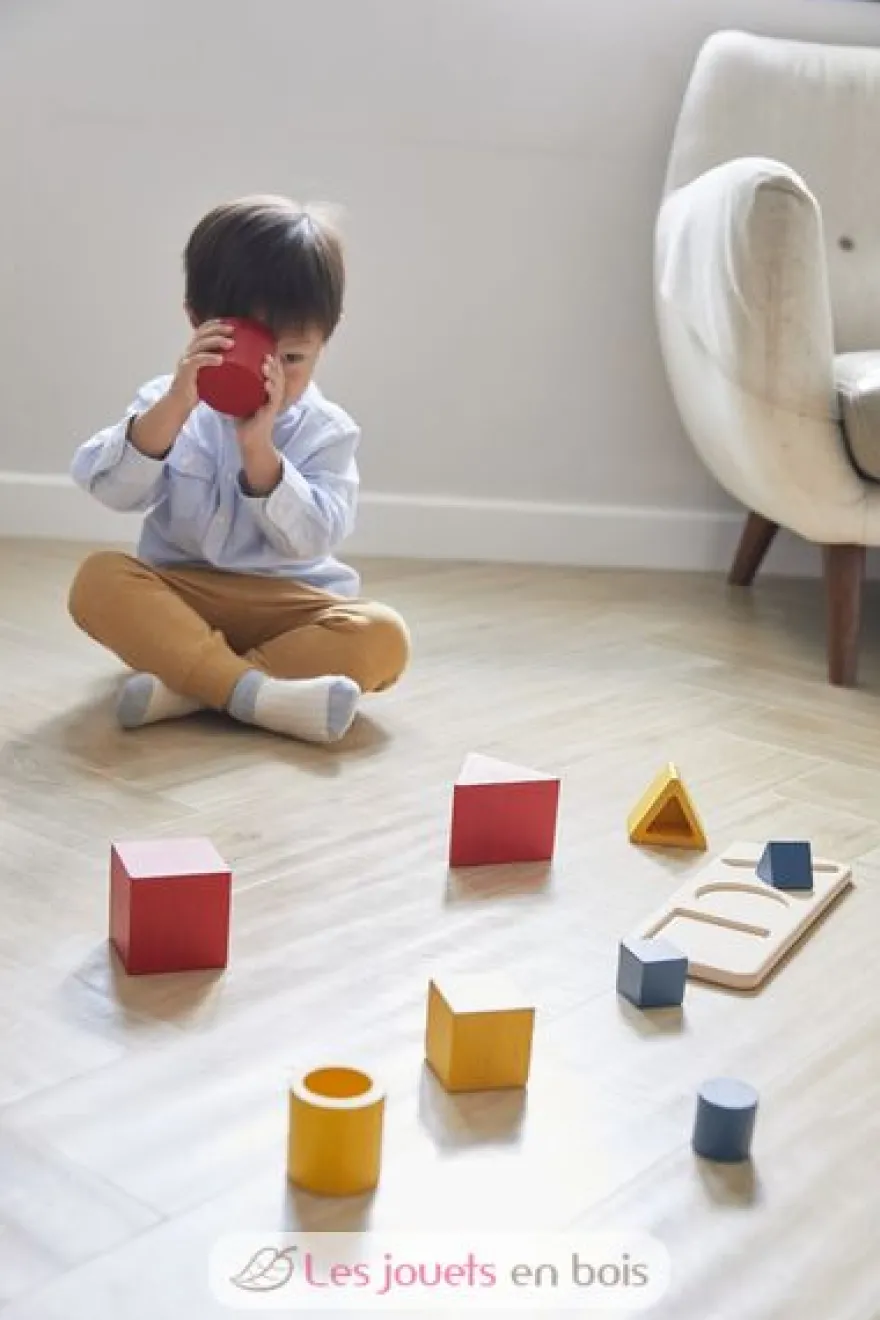 Puzzle d'encastrement 3 formes - Plan Toys