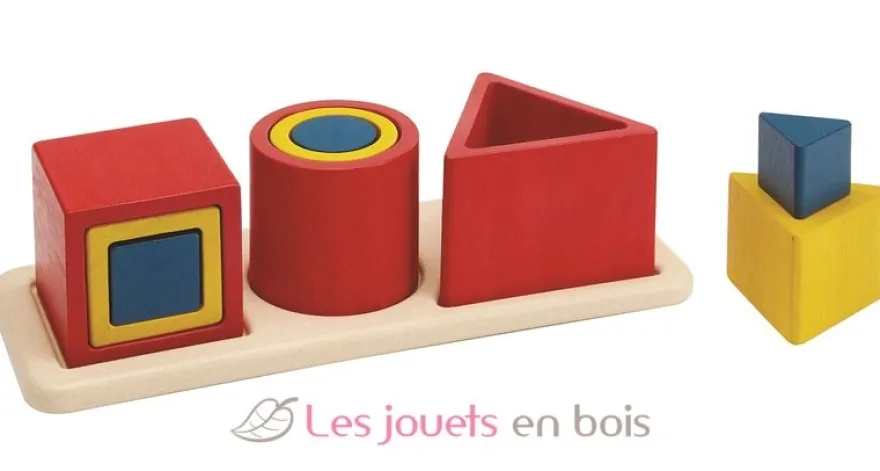 Puzzle d'encastrement 3 formes - Plan Toys