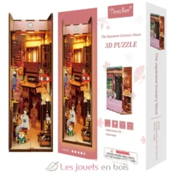 Puzzle 3D Epicerie Japonaise en bois - Book Nook - Tonecheer