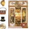 Puzzle 3D Fantaisie vapeur en bois - Book Nook - Tonecheer