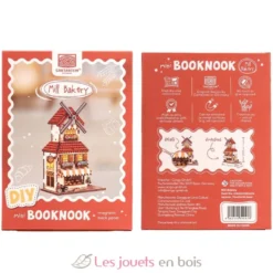 Puzzle 3D La boulangerie du moulin en bois - Mini Book Nook - Cartartem