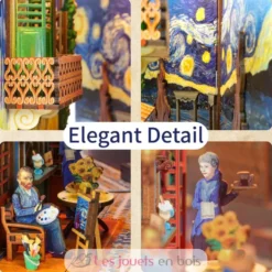 Puzzle 3D Le monde de Vincent en bois - Book Nook - Tonecheer