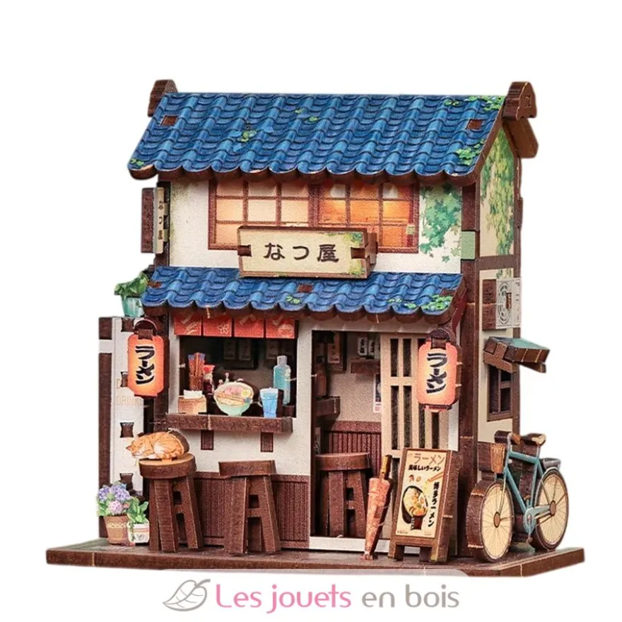 Puzzle 3D Le restaurant de Ramen en bois - Mini Book Nook - Cartartem