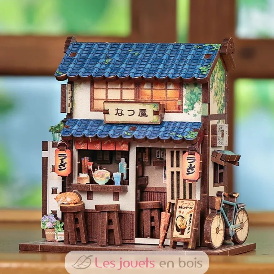 Puzzle 3D Le restaurant de Ramen en bois - Mini Book Nook - Cartartem
