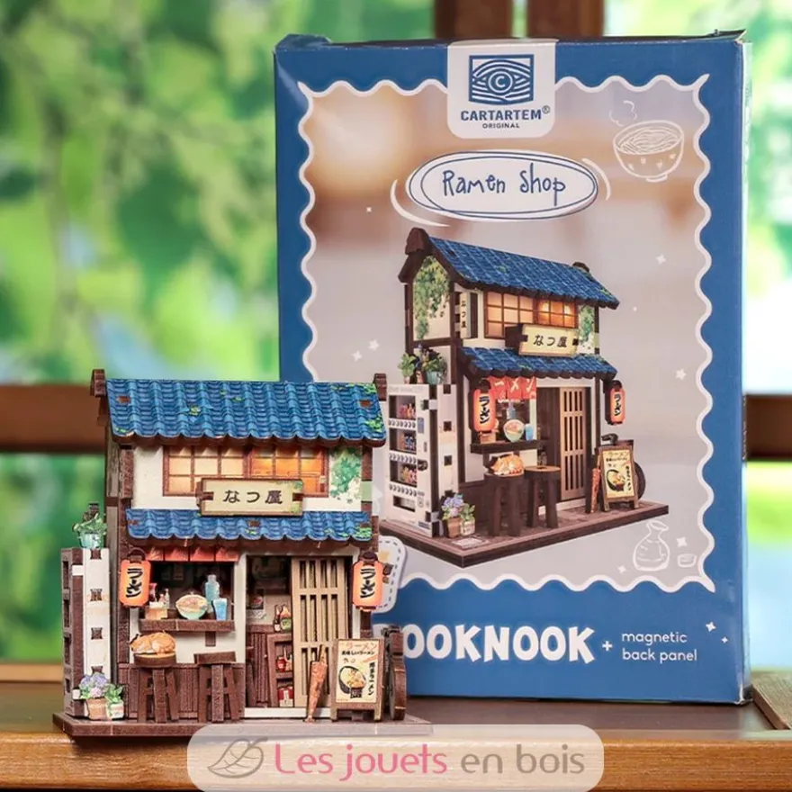 Puzzle 3D Le restaurant de Ramen en bois - Mini Book Nook - Cartartem