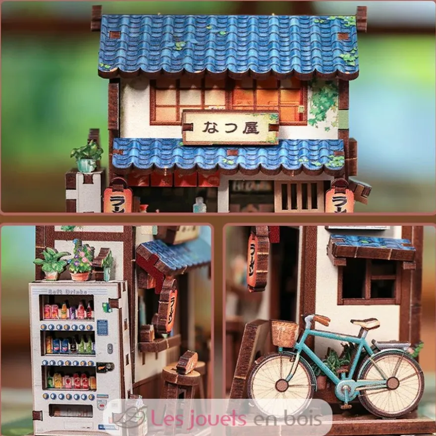 Puzzle 3D Le restaurant de Ramen en bois - Mini Book Nook - Cartartem