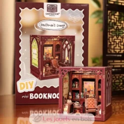 Puzzle 3D Le salon du gentleman en bois - Mini Book Nook - Cartartem