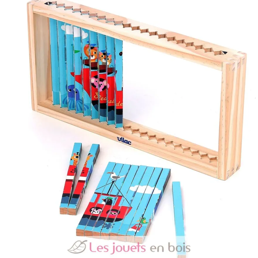 Puzzle 4D Les transports - Vilac