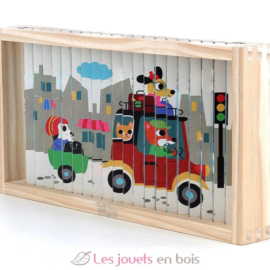 Puzzle 4D Les transports - Vilac