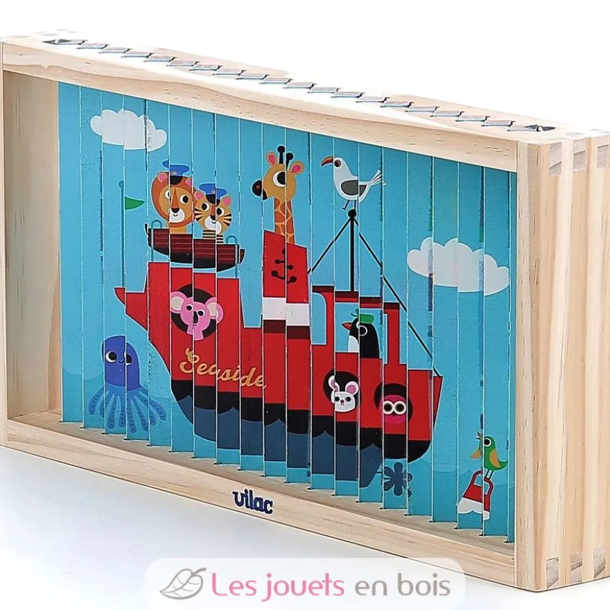 Puzzle 4D Les transports - Vilac