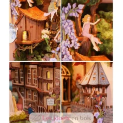 Puzzle 3D Les vers de Shakespeare en bois - Book Nook - Tonecheer